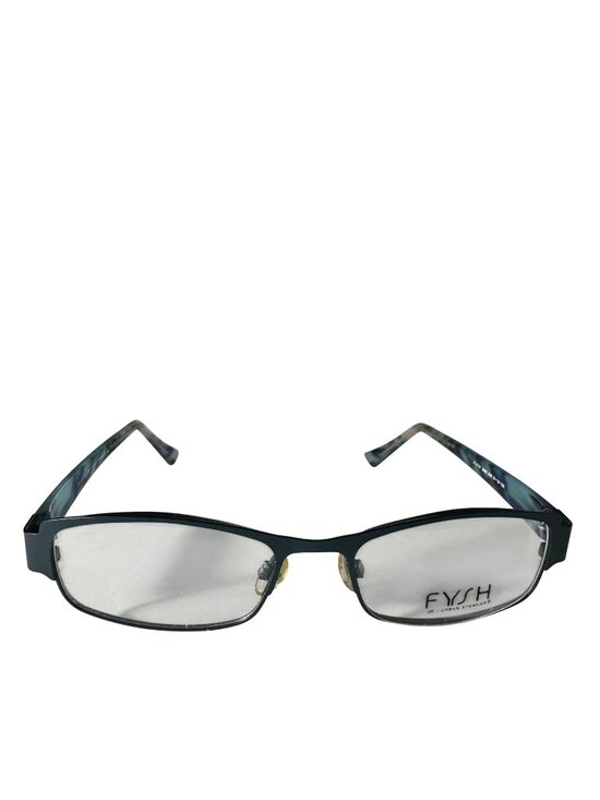 Fysh Accessories - Fysh Urban Eyewear Eyeglasses 51-18-135 3480 Aqua/Blue Rectangle Frames Only UK